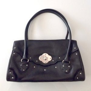 Y2K Black leather and suede Michael Kors handbag